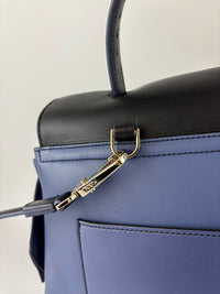 Black / Blue Calf Leather Medium Wave Bag - Glampot