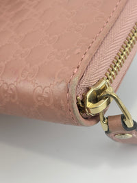 Gucci Microguccissima Zip Around Long Wallet in Dusty Pink - Glampot