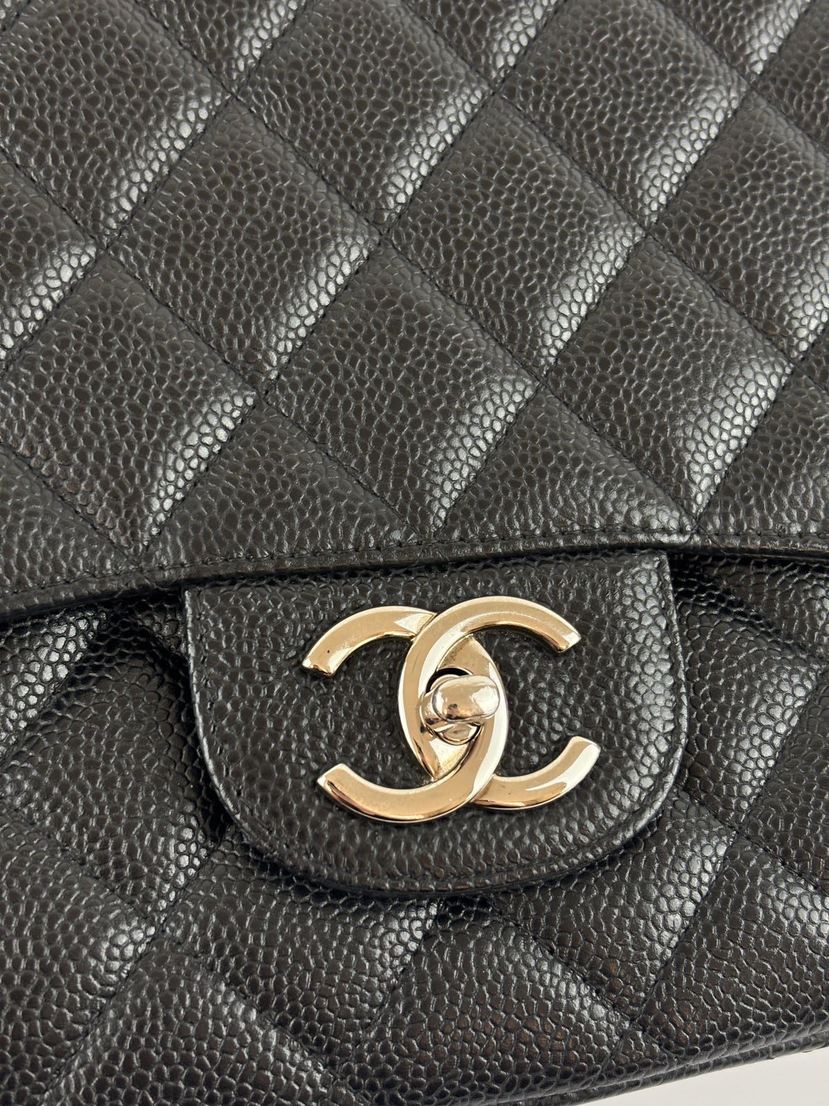 Maxi Classic Double Flap Bag Black Caviar Leather SHW - Glampot