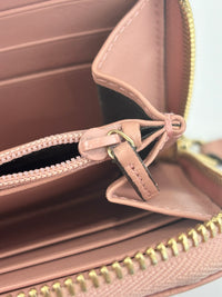 Gucci Microguccissima Zip Around Long Wallet in Dusty Pink - Glampot