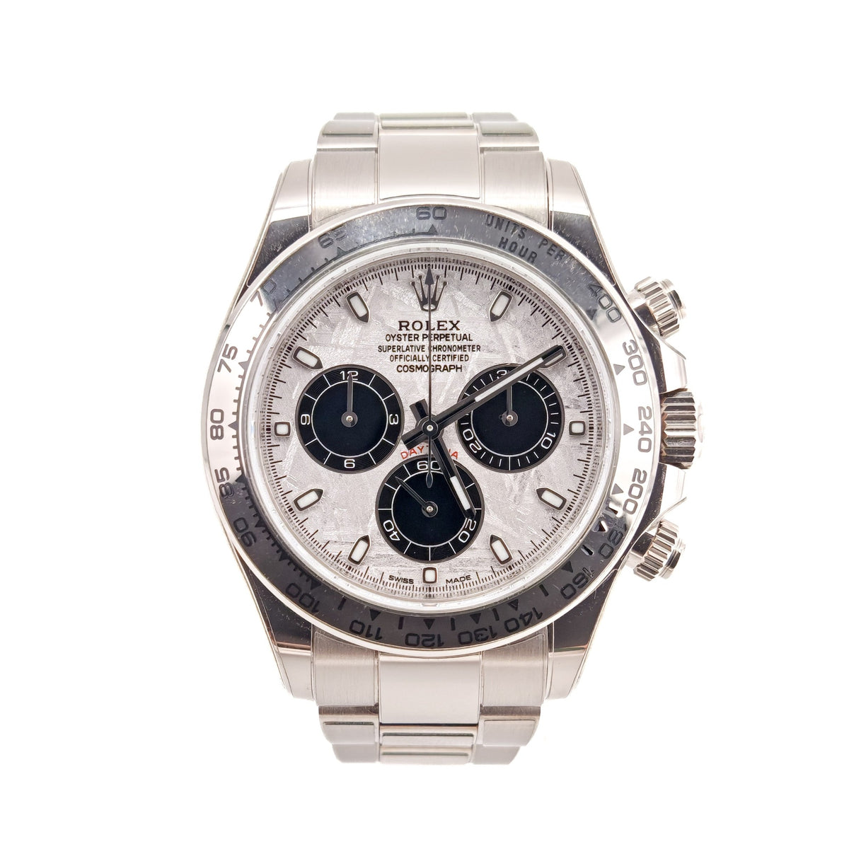 Daytona Meteorite Black Eye White Gold