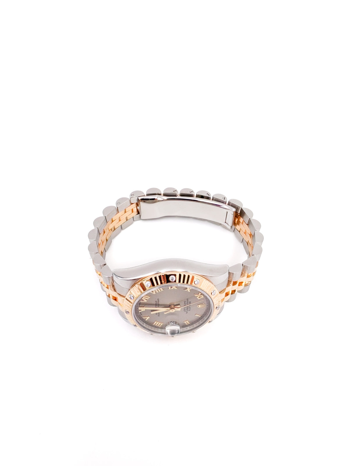 Rolex Datejust 31 Silver Roman Diamond Bezel Jubilee 178313