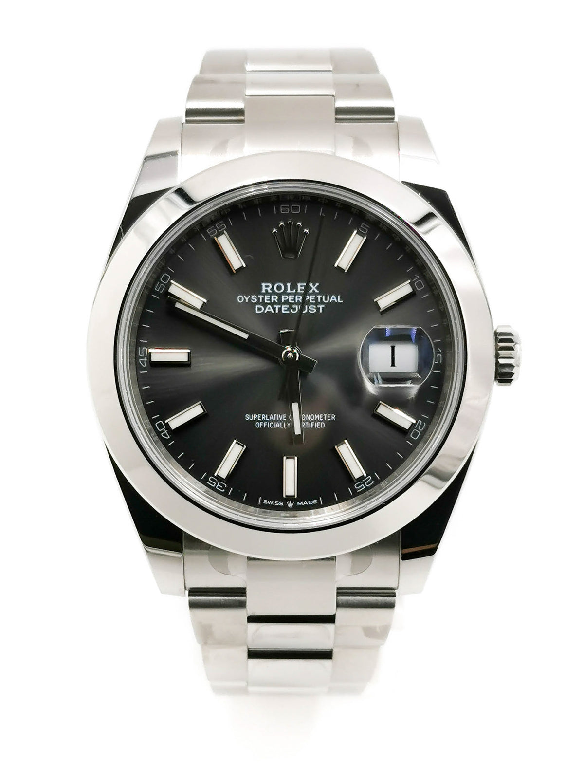 Rolex Datejust 41 Grey Index Oyster 126300
