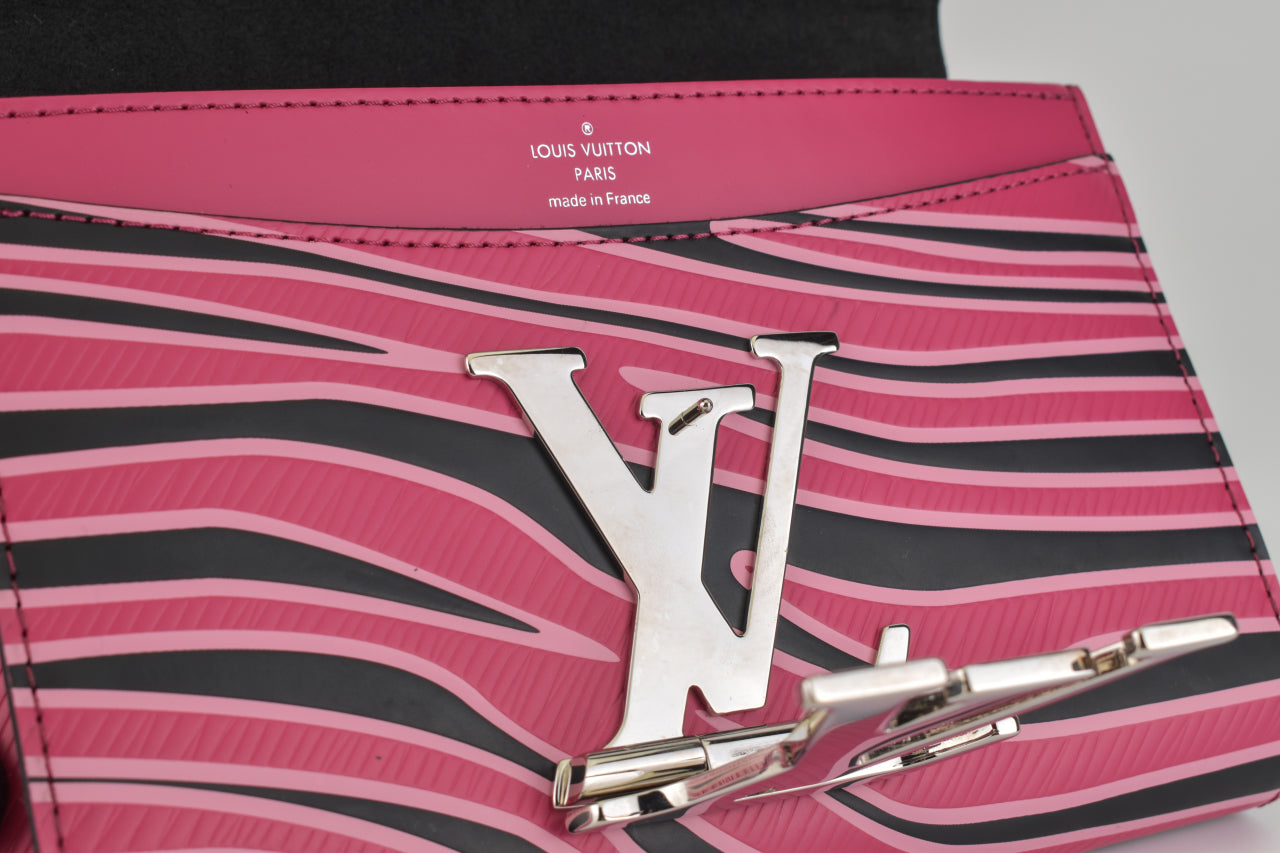 Louis Vuitton Multicolor Zebra Print Leather Chain Louise MM Bag