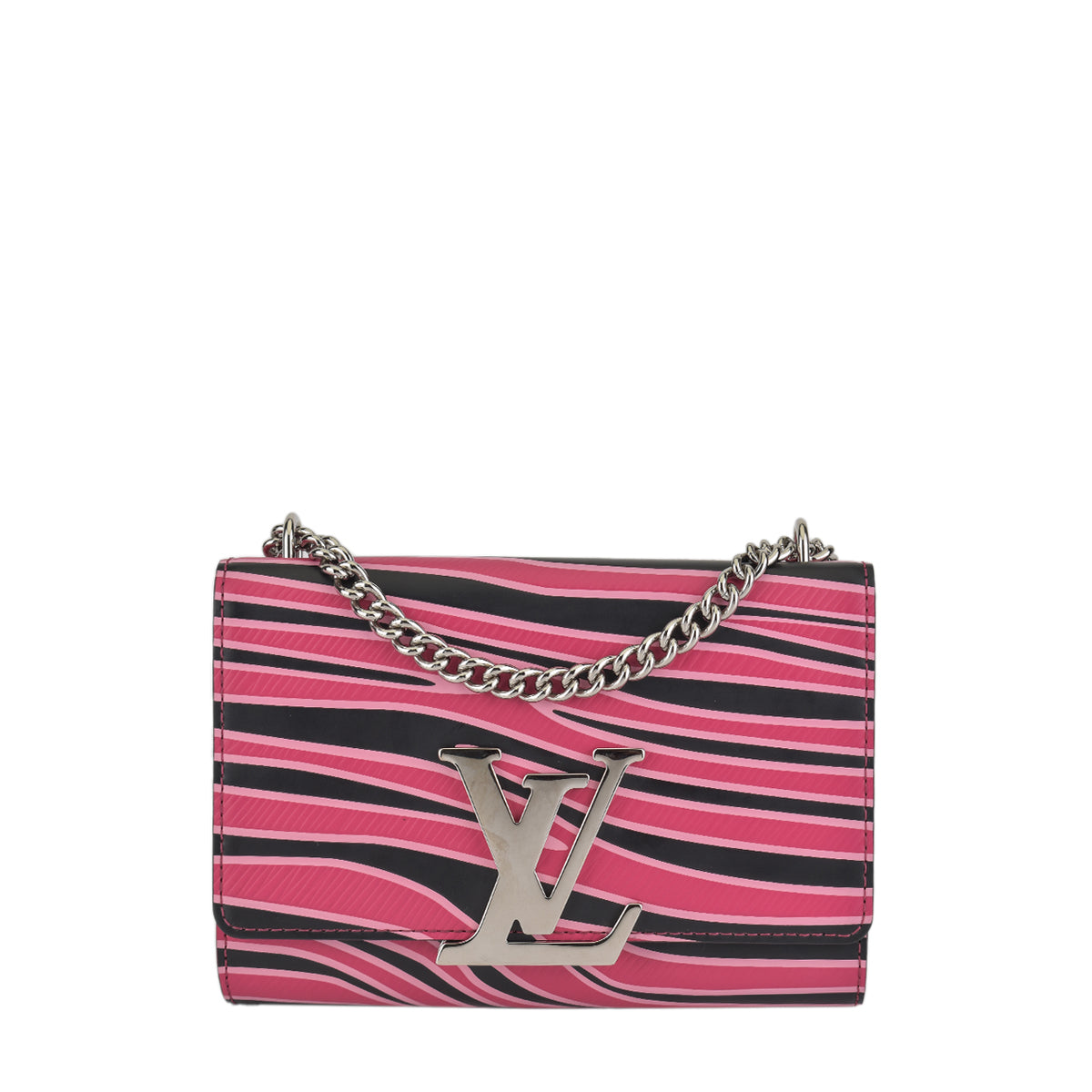 M52206 Louise MM Multicolor Zebra Print Leather Chain Bag – Glampot