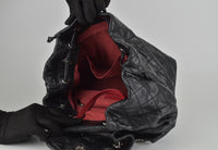 Beijing 2 in 1 Quilted Black Lambskin Backpack