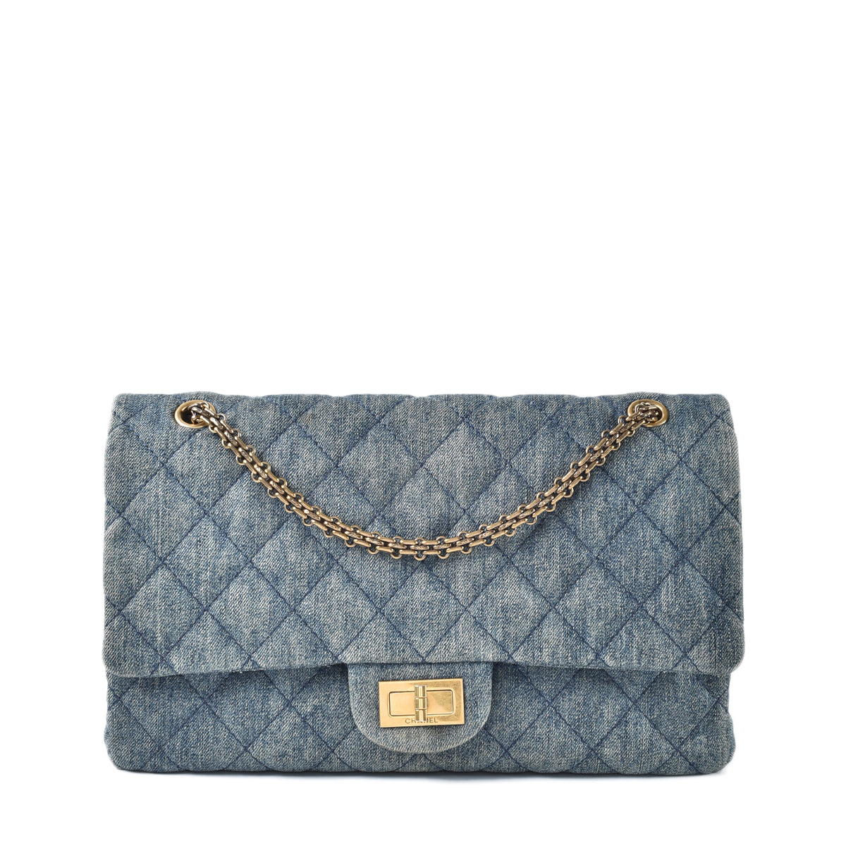 Chanel Blue Quilted Denim 2.55 Reissue Classic 226 Flap Bag 16330794 - Glampot