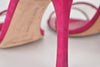 Dandolo 深粉色麂皮踝带高跟鞋