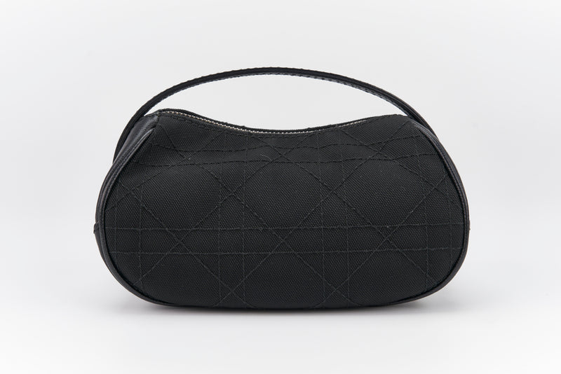 Canvas Leather Pouch in Black