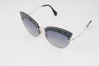 Noir Gradient with Glitter Cat Eye Sunglasses