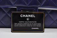 Chanel 227 Reissue Flap Bag In Blue Grained Patent Leather 20248996 - Glampot