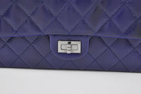 Chanel 227 Reissue Flap Bag In Blue Grained Patent Leather 20248996 - Glampot