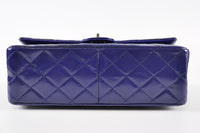 Chanel 227 Reissue Flap Bag In Blue Grained Patent Leather 20248996 - Glampot