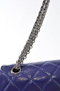 Chanel 227 Reissue Flap Bag In Blue Grained Patent Leather 20248996 - Glampot