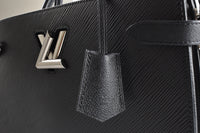 Beg Tote Twist Kulit Louis Vuitton Black Epi