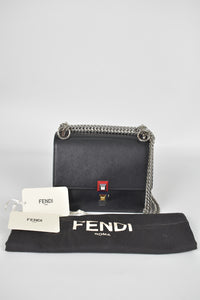 Fendi Kan I Small Bag Vit Liberty, Black/Multi/Palladium 8M0381