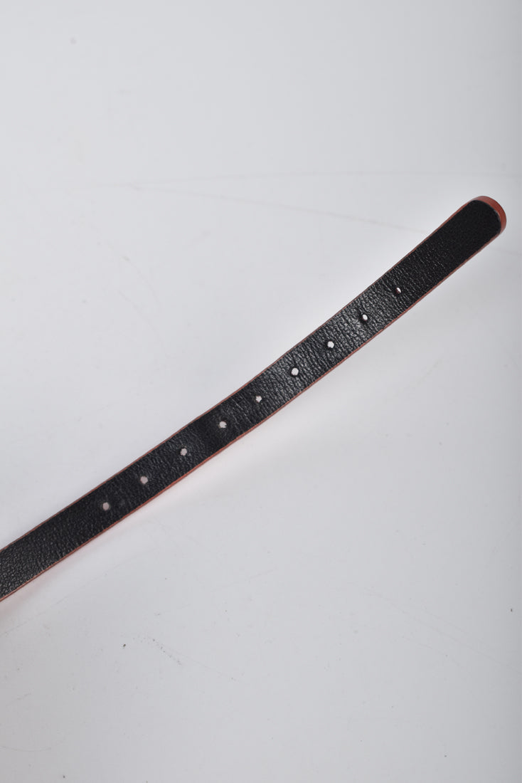 Razor Blade Triple Wrap Bracelet Waxed Calf Leather Blossom