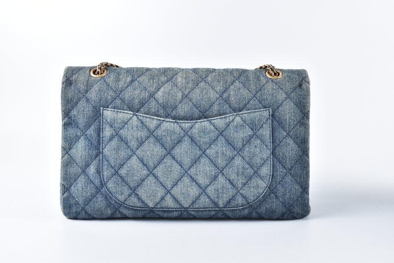 Chanel Blue Quilted Denim 2.55 Reissue Classic 226 Flap Bag 16330794 - Glampot