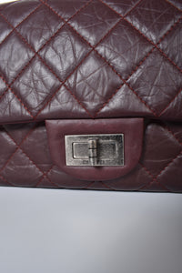 Dark Burgundy Reissue Quilted Classic Calfskin Leather 227 Flap Bag