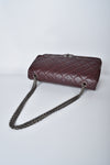 Dark Burgundy Reissue Quilted Classic Calfskin Leather 227 Flap Bag