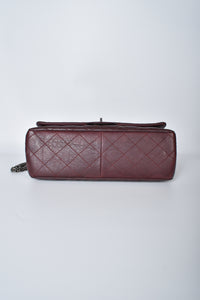 Dark Burgundy Reissue Quilted Classic Calfskin Leather 227 Flap Bag