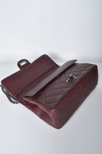 Dark Burgundy Reissue Quilted Classic Calfskin Leather 227 Flap Bag