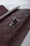 Dark Burgundy Reissue Quilted Classic Calfskin Leather 227 Flap Bag