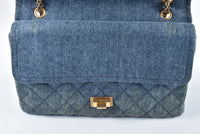 Chanel Blue Quilted Denim 2.55 Reissue Classic 226 Flap Bag 16330794 - Glampot