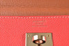 Hermes Kelly 32 Bicolore Rose Jaipur Epsom / 金 Chevre Stamp P Square 145.S