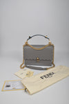 Fendi Grey Kan I (M) Scalloped Leather Shoulder Bag 3BT283 A18Q 8762-198