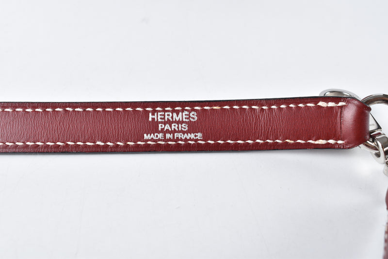 Hermes Kelly 35 Burgundy PHW Setem Kulit Kotak K 29.Z