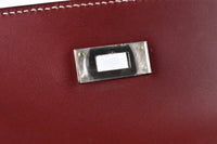 Hermes Kelly 35 Burgundy PHW Box Leather Stamp K