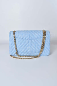 Denim Chevron Quilted 2.55 Reissue 226 Flap Light Blue