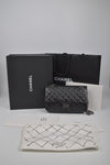 Black 2.55 Reissue Quilted Classic Calfskin Leather 225 Flap Bag RHW