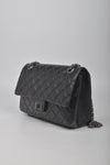 Black 2.55 Reissue Quilted Classic Calfskin Leather 225 Flap Bag RHW