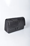 Chanel Black 2.55 Reissue Chevron Quilted Calfskin Leather So Black 227 Flap Bag