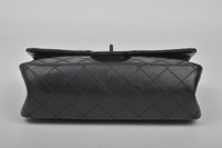 Black 2.55 Reissue Quilted Classic Calfskin Leather 225 Flap Bag RHW