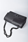 Chanel Black 2.55 Reissue Chevron Quilted Calfskin Leather So Black 227 Flap Bag