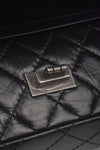 Black 2.55 Reissue Quilted Classic Calfskin Leather 225 Flap Bag RHW