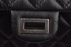 Black 2.55 Reissue Quilted Classic Calfskin Leather 225 Flap Bag RHW