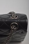 Black 2.55 Reissue Quilted Classic Calfskin Leather 225 Flap Bag RHW