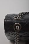 Black 2.55 Reissue Quilted Classic Calfskin Leather 225 Flap Bag RHW