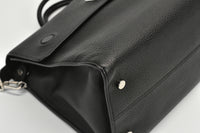 Beg Diorever Besar Kulit Berbatu Hitam