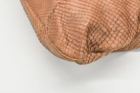 Bottega Veneta 棕色蛇皮流浪包/单肩包（2007 年春季）
